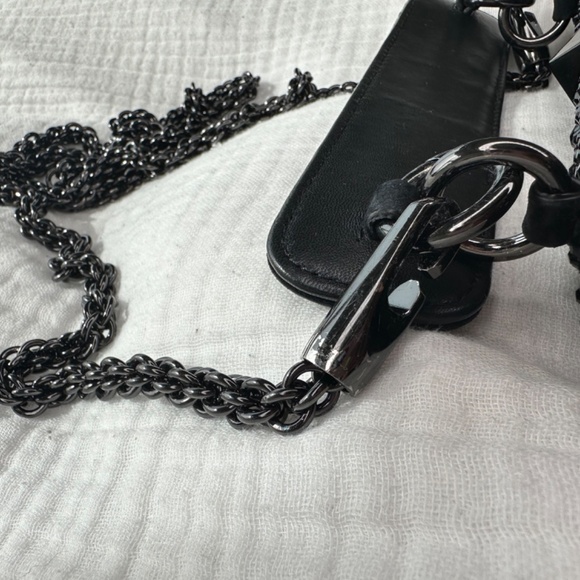 SMALL ROMAN STUD THE SHOULDER BAG AND CHAIN WITH SPARKLING EMBROIDERY - Picture 12 of 13